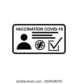 The COVID-19 VACCINE CARD Icon Has Vaccinated