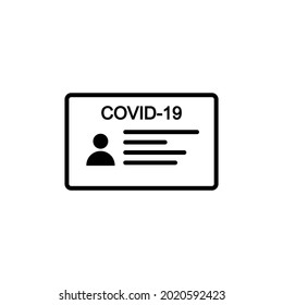 Covid-19 Vaccine Card Icon, Vaccination Against Covid-19,