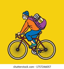 Covid-19 Vaccine Concept, Advertising, Illustration design. art, line, drawing, cartoon, funny