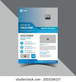 Covid-19 Vaccine Flyer Brochure Poster Design