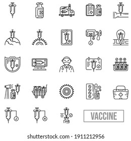 covid19 vaccine icon outline style