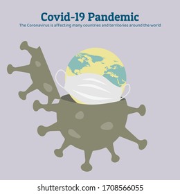 Covid-19 vaccine logo icon design. The Coronavirus is affecting many countries and territories around the world