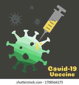 Covid-19 vaccine logo icon design. The Coronavirus is affecting many countries and territories around the world