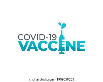 COVID-19 Vaccine Logo Template, Corona Virus Vaccine Logo Template 