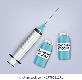 Covid-19 Vaccine Medical Background. Vector Illustration EPS10