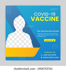 Covid-19 Vaccine promotional social media post banner, Instagram post banner, Medical post banner