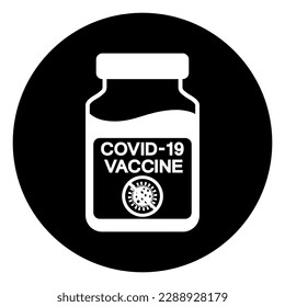 Covid-19 Vaccine Symbol Sign,Vector Illustration, Isolated On White Background Label. EPS10 