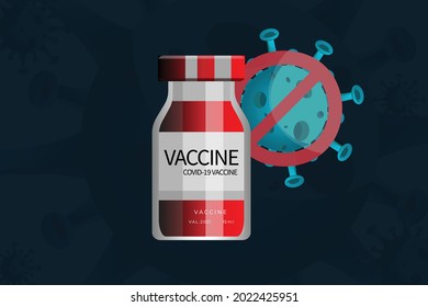 covid-19 vaccine vector illustration, virus, virus background 