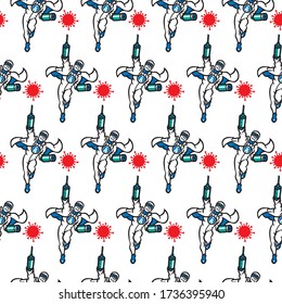 Covid-19 Vaccine vector set. Covid-19 Vaccine Concept, Illustration design, pattern, art, line, drawing, cartoon, funny.