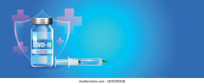 COVID-19 Vaccine vial and injection