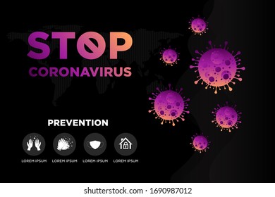 covid-19 vector, 3d 2019-nCoV novel coronavirus model, danger virus background