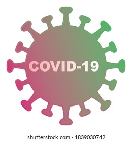 covid-19, vector icon, multicolored conceptual illustration