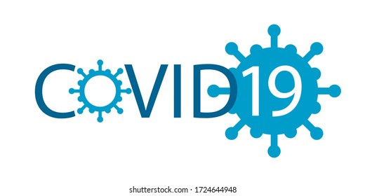 Covid-19 vector logo flat design