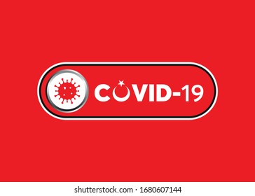 Covid19 vector logo for  turkey