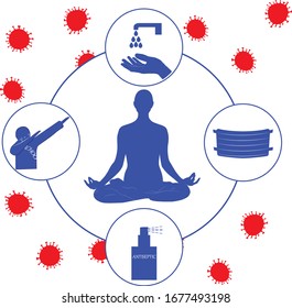 Covid-19, vector, protection, infographics, relax