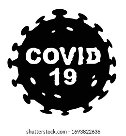 Covid-19 vector simple sign, virus symbol