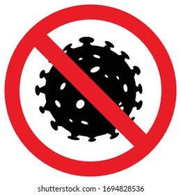 Covid-19 vector simple sign, virus symbol, virus protection concept