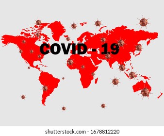 Covid-19-Vektorillustration-Virusillustration für verschiedene verwandte Arbeiten