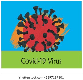 Covid-19 virus abstract vector illustration