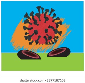 Covid-19 virus abstract vector illustration