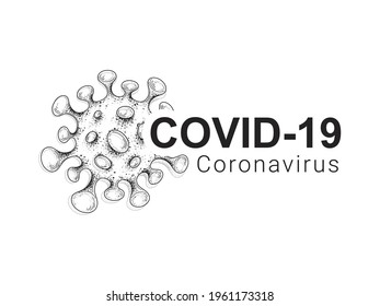 COVID-19-Virus-Konzept. Vektorgrafik