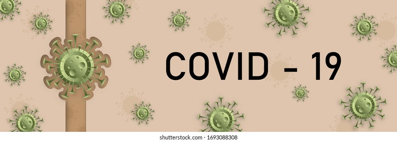 Covid-19, virus corona, coronavirus 2019-ncovid with disease cells ,vector illustration in flat design character.