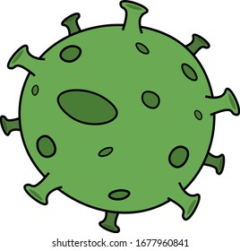 covid19. Virus danger icon. Stop virus outbreak. Pandemic infection. Vector illustration. Covid19 symbol