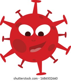 covid19. Virus danger icon. Stop virus outbreak. Pandemic infection. Vector illustration. Covid19 symbol.