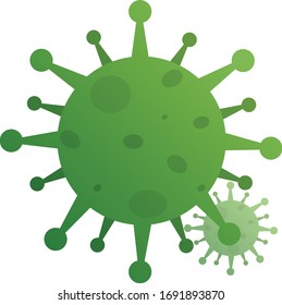 covid19. Virus danger icon. Stop virus outbreak. Pandemic infection. Vector illustration. Covid19 symbol.