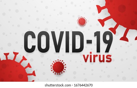 COVID-19 virus design text element. vector Illustration
