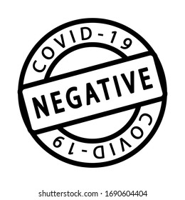 Covid19 virus health test pass circle stamp. 2019 nCov positive and negative round rubber ink mark. Sars cov-2 world pandemy creative design template. EPS10 vector.