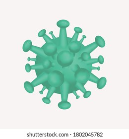 Covid-19 virus. Here is 3d model in vector