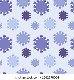 Covid-19 virus icons pattern. Coronavirus seamless background. Seamless pattern vector illustration