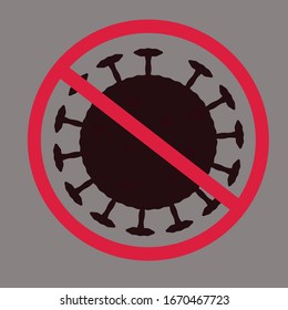 COVID-19 virus infection. 2019-nvoc virus.Corona virus danger, corona cell. Vector Illustration

