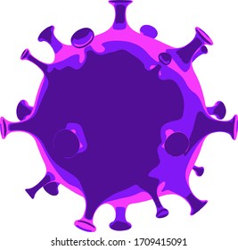  COVID-19 virus isolated vector on white background