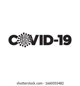 Covid-19 virus logotype. corona logo
