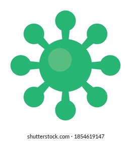 covid19 virus particle flat style vector illustration design