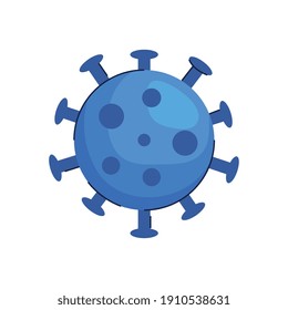 covid19 virus particle isolated icon vector illustration design