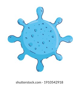 covid19 virus particle isolated icon vector illustration design