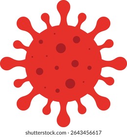 COVID-19 Virus Particle Isolated Icon – Detailed Scientific Vector Illustration
