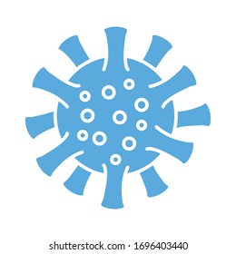 covid19 virus particle line style vector illustration design