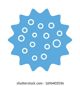 covid19 virus particle line style vector illustration design