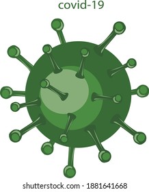 
Covid-19 virus particle, vector image