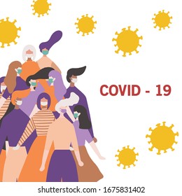 Covid-19 virus prevention vector illustration 