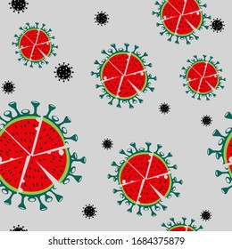 Covid-19 virus seamless pattern background design