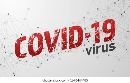 Ausbreitung des COVID-19-Virus. Design mit Textelement. Vektorillustration-Illustration
