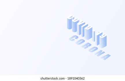 Covid-19 Virus test isometric background vector design.