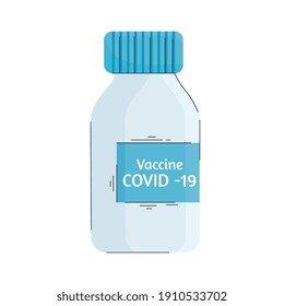 covid19 virus vaccine vial medicine bottle vector illustration design