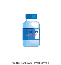 Covid19 Virus Vaccine Vial Medicine Isolated Icon Vector Illustration Design