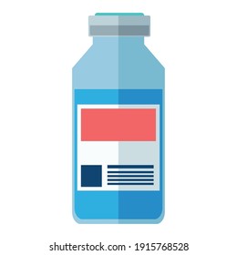 covid19 virus vaccine vial medicine icon vector illustration design